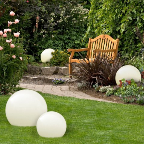 Lampa ogrodowa Gaja 40 cm biała 1xE27 Light Prestige