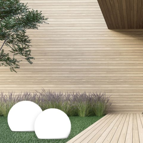 Lampa ogrodowa Gaja 50 cm biała 1xE27 Light Prestige