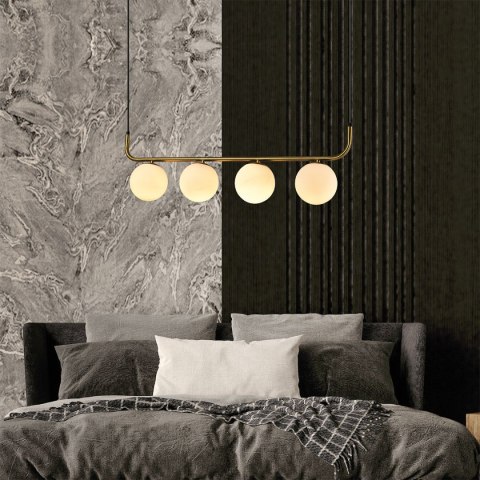 Light Prestige Lampa wisząca Alisa złota 4xE14