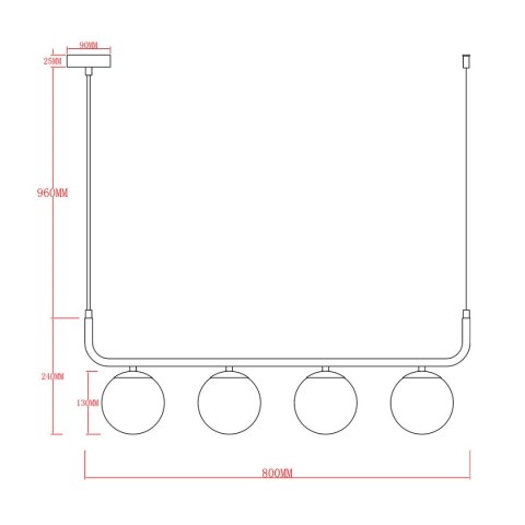 Light Prestige Lampa wisząca Alisa złota 4xE14