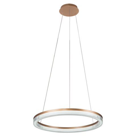 Lampa wisząca Midway Cristal Triangle złoto - transparentna LED CCT Light Prestige