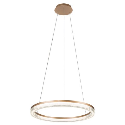 Lampa wisząca Midway Cristal Triangle złoto - transparentna LED CCT Light Prestige