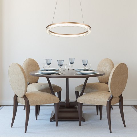 Lampa wisząca Midway Cristal Triangle złoto - transparentna LED CCT Light Prestige