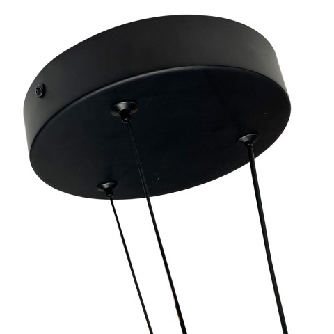 Lampa wisząca Plum Triangle 80 cm czarno-transparentna LED CCT Light Prestige