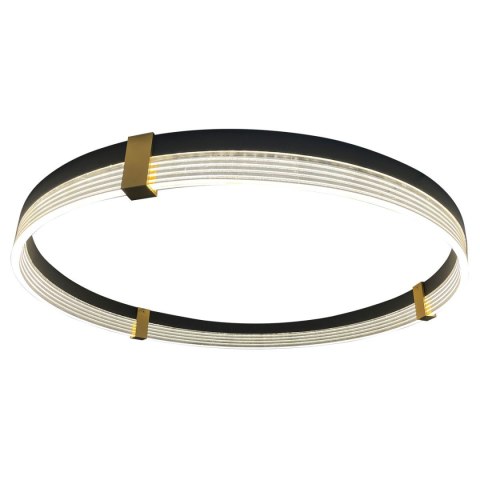 Lampa wisząca Plum Triangle 60 cm czarno-transparentna LED CCT Light Prestige