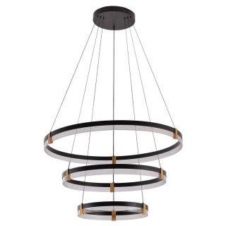Lampa wisząca Plum 80 cm 60 cm 40 cm czarno-transparentna LED CCT Light Prestige