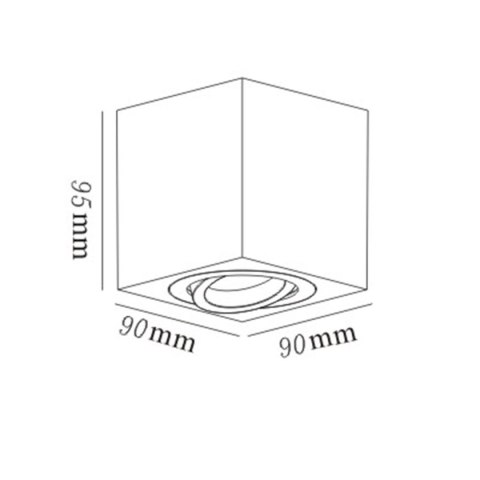 Oprawa natynkowa Lyon czarna 1xGU10 Light Prestige