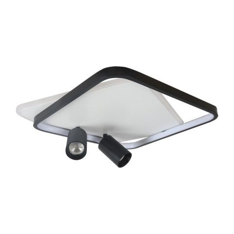 Light Prestige Plafon Parma 2 kwadratowy czarny 2xGU10 LED CCT