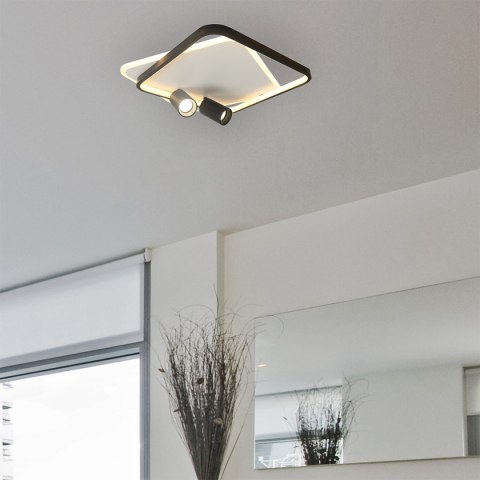 Light Prestige Plafon Parma 2 kwadratowy czarny 2xGU10 LED CCT