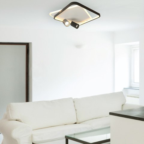 Light Prestige Plafon Parma 2 kwadratowy czarny 2xGU10 LED CCT