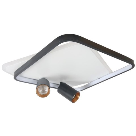 Light Prestige Plafon Parma 2 kwadratowy czarny 2xGU10 LED CCT