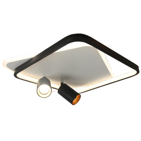 Light Prestige Plafon Parma 2 kwadratowy czarny 2xGU10 LED CCT