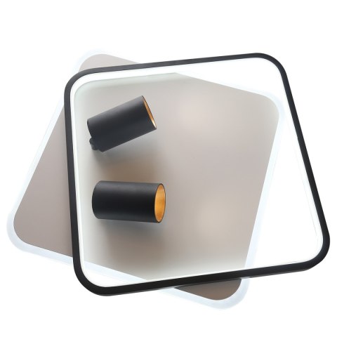 Light Prestige Plafon Parma 2 kwadratowy czarny 2xGU10 LED CCT