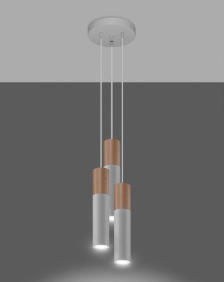 Sollux Lighting Lampa wisząca PABLO 3P biała