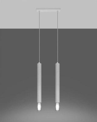 Sollux Lampa wisząca nad Stół Zwis Żyrandol TUBA LED LOFT WEZYR 2 biała