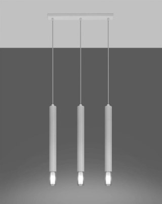Sollux Lampa wisząca nad Stół Zwis Żyrandol TUBA LED LOFT WEZYR 3 biała