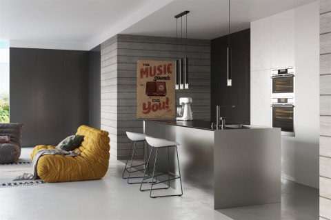 Sollux Lampa wisząca nad Stół Zwis Żyrandol TUBA LED  LOFT WEZYR 3 czarna