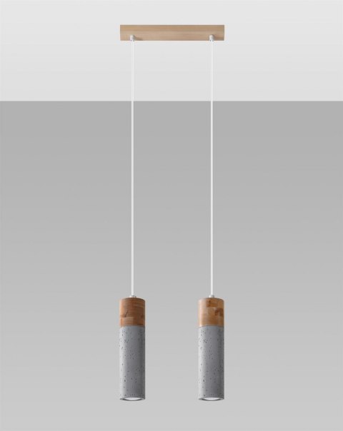 Sollux Lampa wisząca ZANE 2 szara