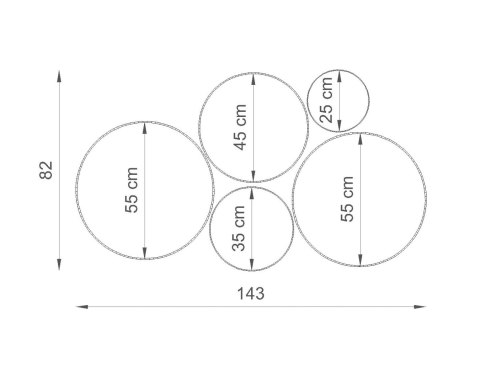 Sollux Lampa Plafon ARENA 45 czarna