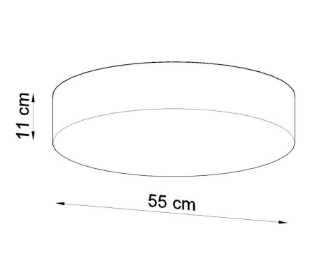 Sollux ARENA 55 biały – duży plafon sufitowy E27
