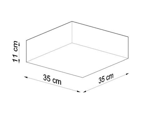 Sollux Lampa Plafon HORUS 35 czarny