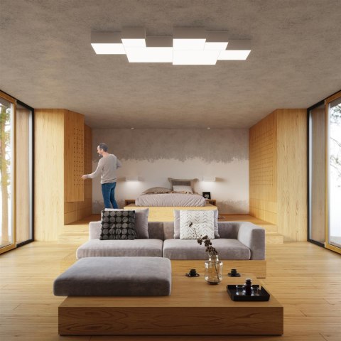 Sollux Lampa Plafon HORUS 55 biały