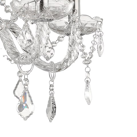 Lampa wisząca Cristallo srebrna 5xE14 Light Prestige