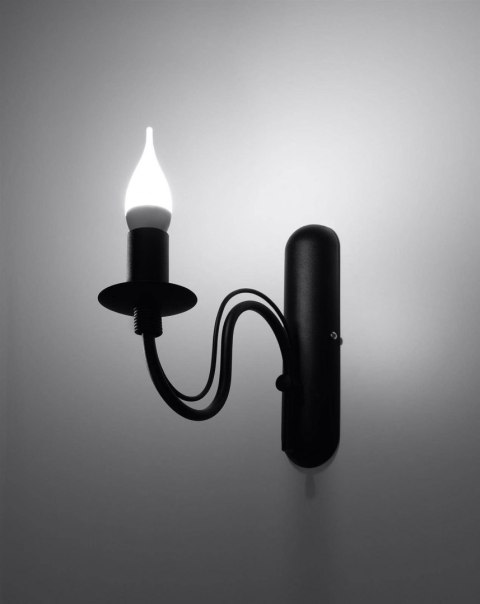 Sollux Lampa Kinkiet MINERWA czarny