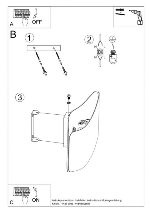 Sollux Lampa Kinkiet TILA 30 biały