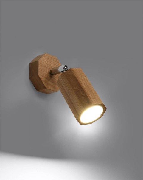 Sollux Lampa Kinkiet ZEKE dąb