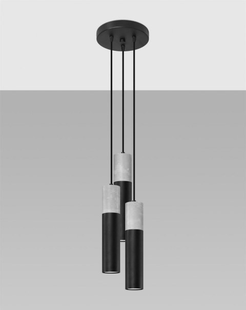 Sollux Lampa wisząca BORGIO 3P czarny