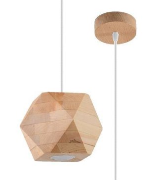 Sollux Lighting Lampa wisząca WOODY naturalne drewno