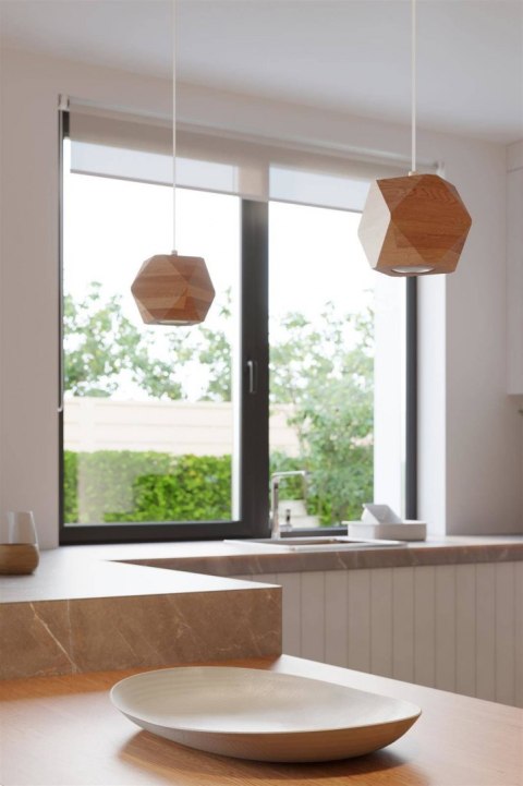 Sollux Lampa wisząca WOODY naturalne drewno