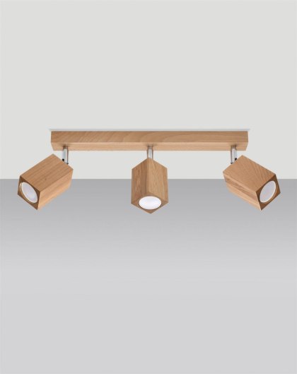 Sollux Lampa Plafon KEKE 3 dąb