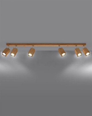 Sollux Lighting Plafon KEKE 6 dąb
