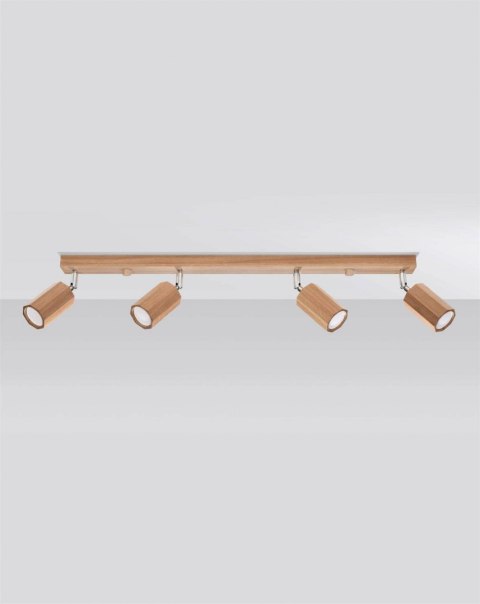 Sollux Lampa Plafon ZEKE 4 dąb