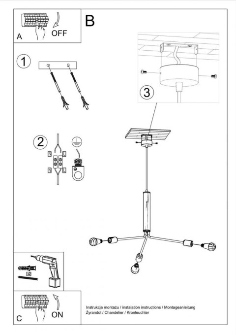 Sollux Lampa Żyrandol DUOMO 3D