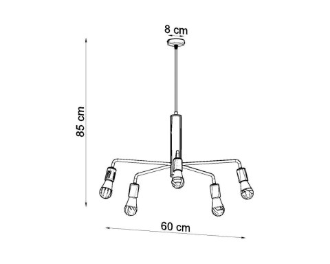 Sollux Lampa Żyrandol DUOMO 5