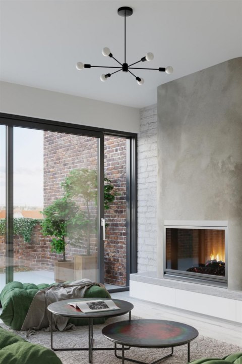 Sollux Lampa Żyrandol LANGO 3 czarny