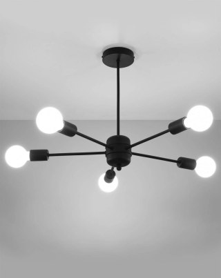 Sollux Lighting Żyrandol LANGO 5 czarny
