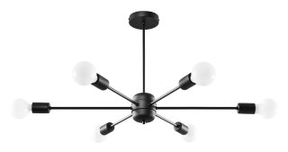 Sollux Lampa Żyrandol LANGO 6 czarny
