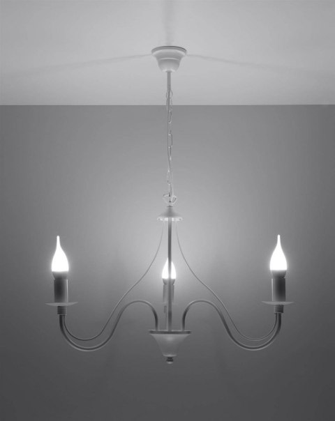 Sollux Lampa Żyrandol MINERWA 3 biały