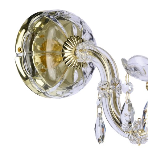 Kinkiet ścienny pojedynczy złoty z kryształkami Maria Teresa Candellux 21-95742
