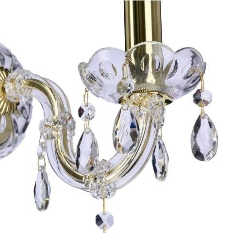 Kinkiet ścienny pojedynczy złoty z kryształkami Maria Teresa Candellux 21-95742