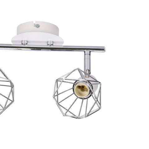 Lampa listwa ścienna/sufitowa chrom/biała 2xE14 Verve 92-61348