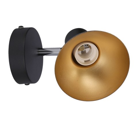 Lampa ścienna kinkiet 1X40W E27 czarny + złoty metal DISO 91-63410