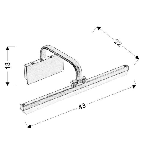 Kinkiet LED 8W patynowy regulowany nad lustro Hang Candellux 21-72894