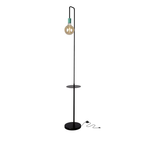 Lampa podłogowa czarno-zielona półka Viper
