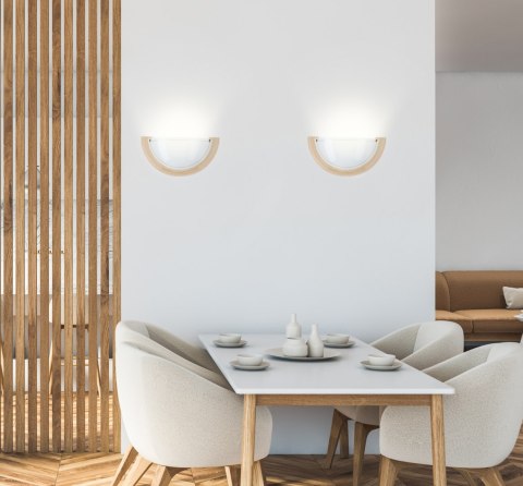1030 LAMPA SUFITOWA PLAFON1/2 DREWNO STANDARD 1X60W E27 SOSNA