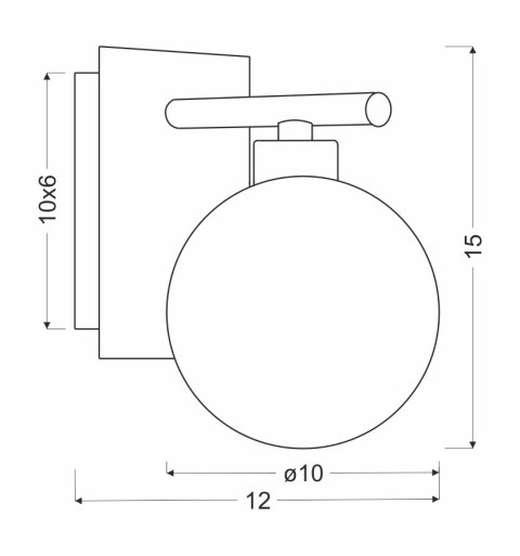 Raisa lampa kinkiet chromowy 1x40w g9 klosz biały